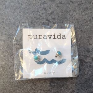 Pura Vida Turquoise Stud Earrings